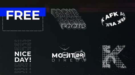 Free Kinetic Typography Pack - YouTube