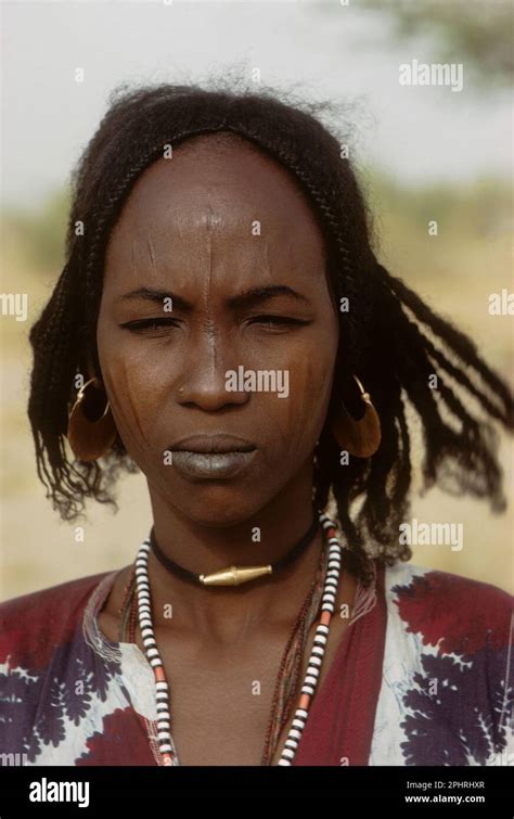 Africa, Sahel region, Chad, Islands of Lake Chad. Portrait of Kanembu woman. Although most ...