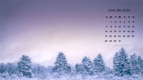 January 2024 Calendar Desktop Wallpaper | EntheosWeb