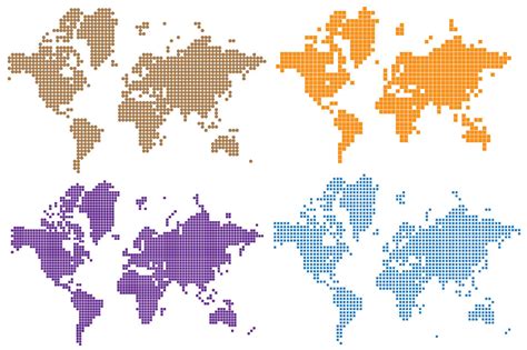 Vector pixel world map infographics By Alexzel | TheHungryJPEG