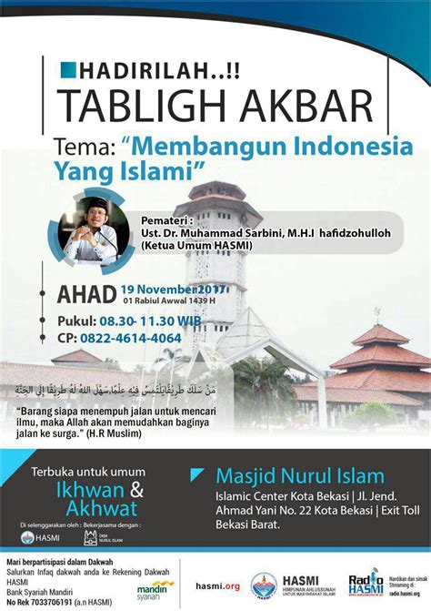 Tabligh Akbar Membangun Indonesia Yang Islami - Kota Bekasi