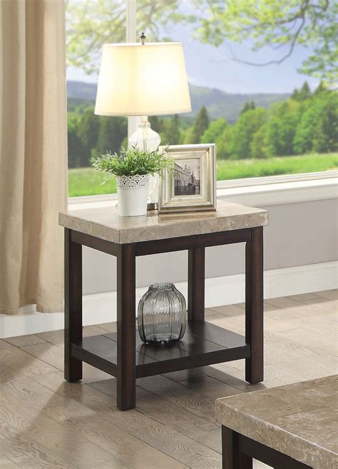 Furniture of America Denver Transitional End Table, Dark Walnut and ...