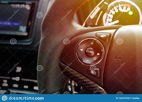 Steering Wheel Control Buttons on the Steering Wheel Stock Illustration - Illustration of ...