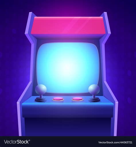 Arcade game screen copy space on interface screen Vector Image