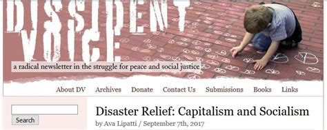 SARAU PARA TODOS: Disaster Relief: Capitalism and Socialism