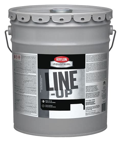 KRYLON Solvent-Base Striping Paint, Parking Lot White, 5 gal - 38EL48|K42130404-20 - Grainger