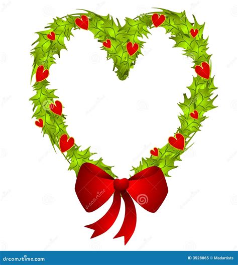 Heart Shaped Christmas Wreath Royalty Free Stock Photo - Image: 3528865