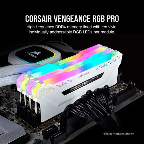 CORSAIR VENGEANCE PRO RGB DDR4 16G (2X8) 3200 MHZ C16 - WHITE EDITION