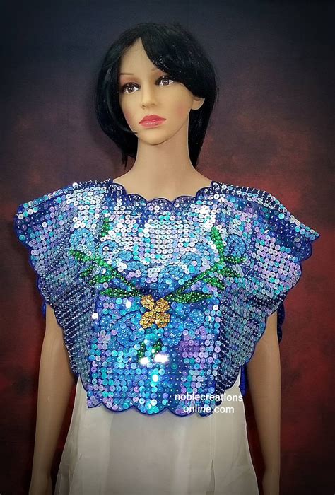 FILIPINIANA Dress SEQUINED KIMONA Handmade Philippine National | Etsy