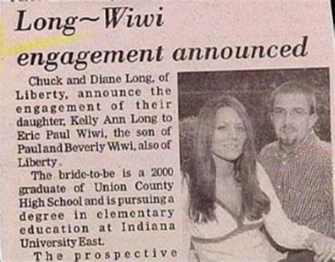 22 Funny Wedding Announcement Name Combos on Newspapers in the Past ~ vintage everyday