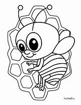 Bumble Bee Honey Coloring Page sketch template