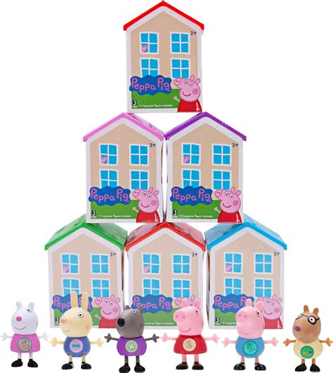 Peppa Pig Mystery House 6-Pack, Includes 6 Stackable Houses with 6 Figures | Amazon.com.br