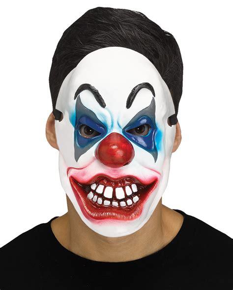 Crazy Clown Half Mask for Halloween | horror-shop.com