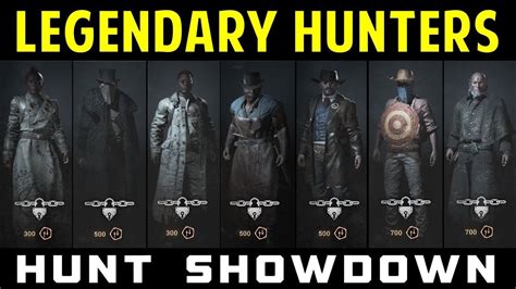 Hunt Showdown: All Legendary Hunters Showcase - YouTube