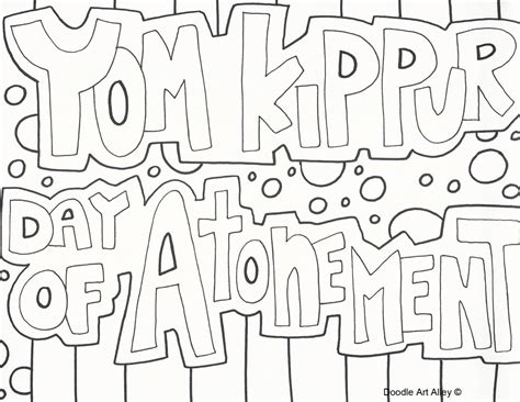 Yom Kippur Coloring Pages - Religious Doodles