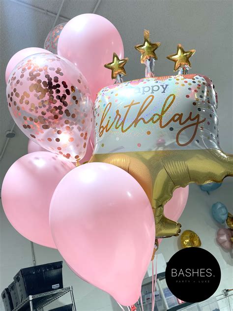 Rose Gold Birthday Cake Balloon – BASHES.