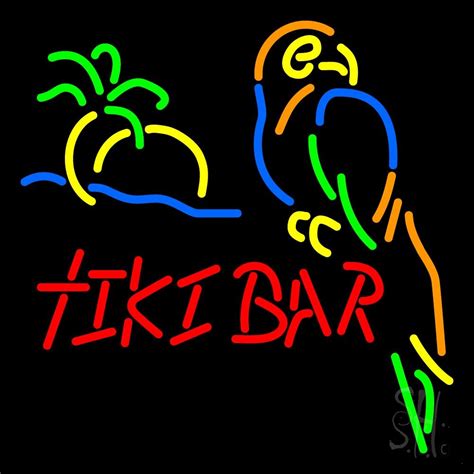 Tiki Bar LED Neon Sign - Bar Open Neon Signs - Everything Neon