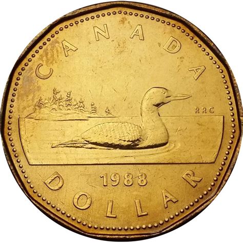 1988 Canadian $1 Common Loon Dollar Coin ( Uncirculated)