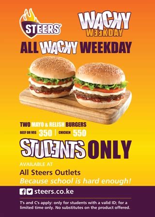 Steers - Wacky Weekday Poster - The Sauce