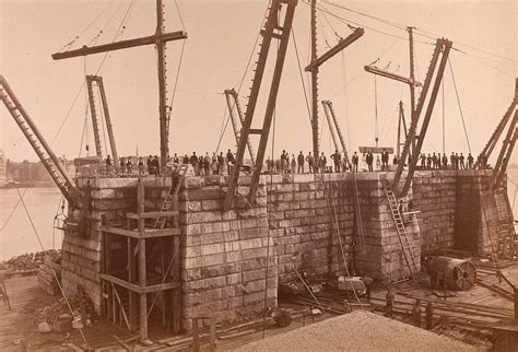 Vintage Images of Brooklyn Bridge Construction