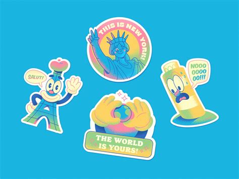 Cartoon Travel Stickers by Red Monkey on Dribbble