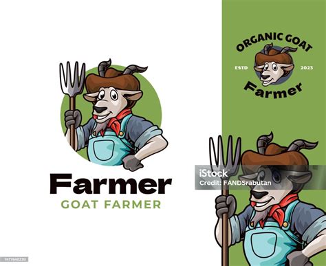 Desain Logo Maskot Peternak Kambing Ilustrasi Stok - Unduh Gambar ...