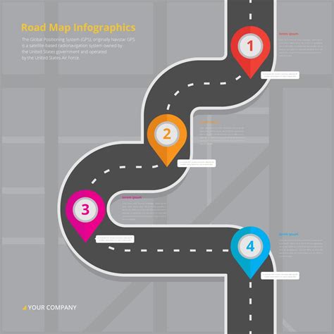 Road Map Infographic 208397 Vector Art at Vecteezy