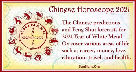 Chinese Horoscope 2021 - Year Of The White Metal Ox - SunSigns.Org