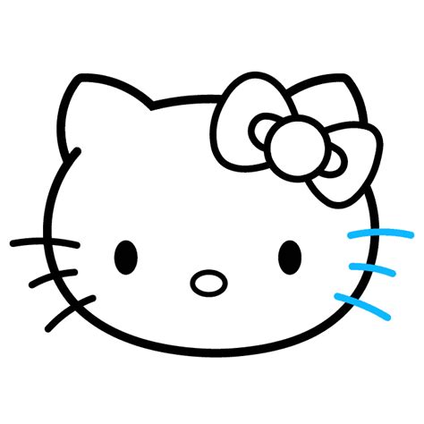 Hello Kitty Bow Outline