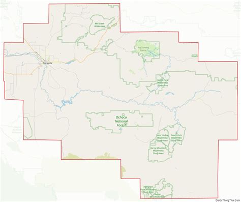 Map of Crook County, Oregon - Thong Thai Real