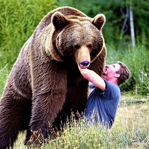 timothy treadwell being eaten by a bear | Stable Diffusion