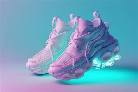 Premium AI Image | A pair of sneakers that say'glow in the dark