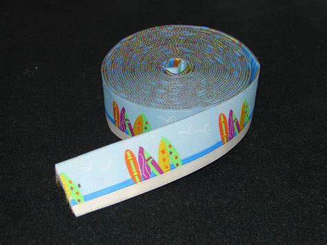 Surf Board Novelty Jacquard Ribbon 1 1/8