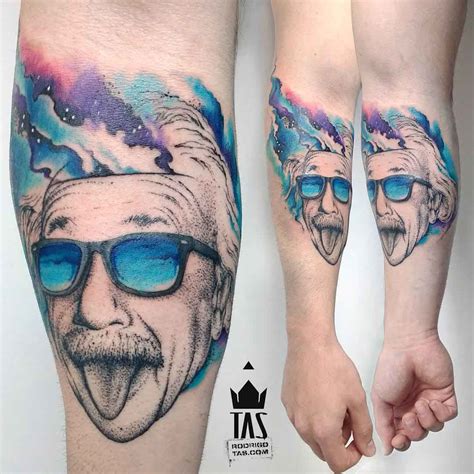 Albert Einstein Tattoo Design on Arm - Best Tattoo Ideas Gallery