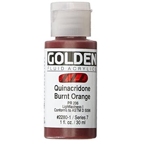 Golden Fluid Acrylic Paint 1 Ounce-Quinacridone Burnt Orange - Walmart.com - Walmart.com