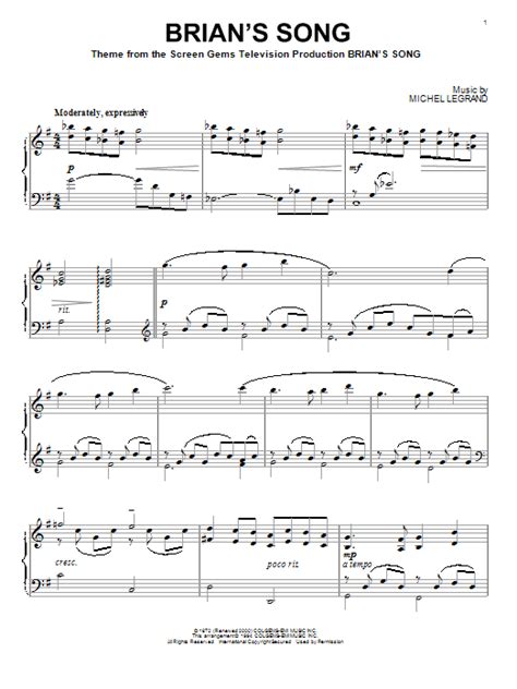 Brian's Song | Sheet Music Direct