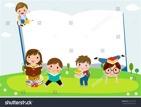 1,329 Kids Reading Border Images, Stock Photos & Vectors | Shutterstock