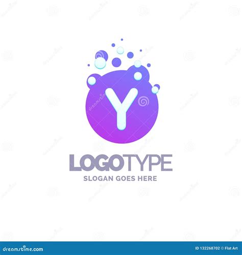 Letter Y Bubbles Logo Purple Template Stock Vector - Illustration of ...