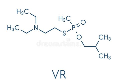 VX Nerve Agent Molecule Chemical Weapon. Skeletal Formula. Stock ...