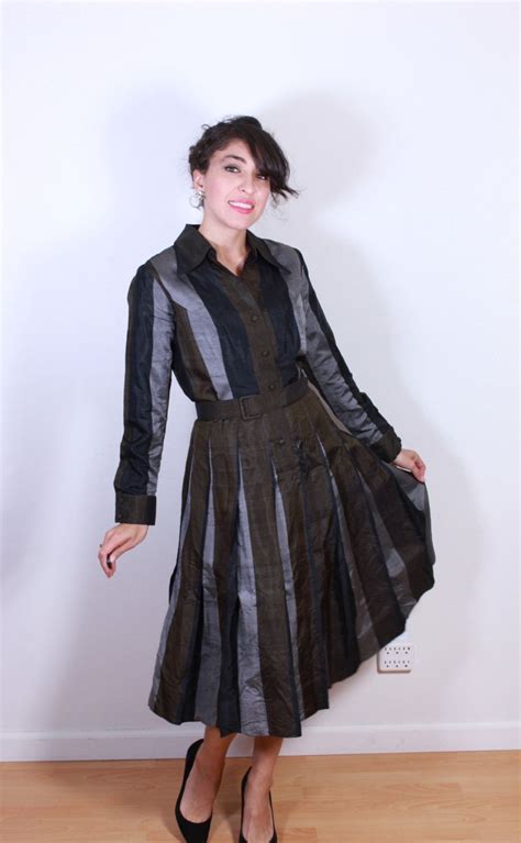 1950s New Look Dress with Circle Skirt 100% Silk | New look dresses ...