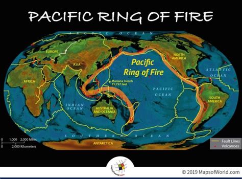 Map Highlighting The Pacific Ring of Fire - Answers