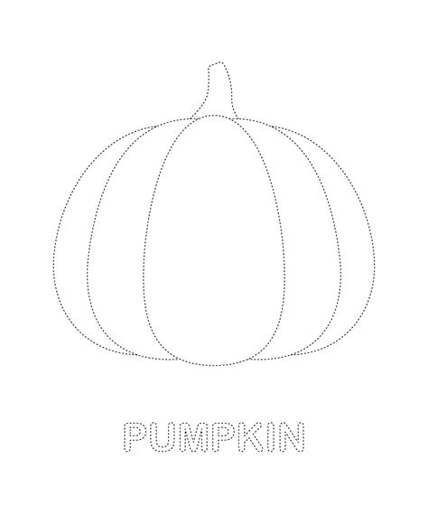 Pumpkin tracing worksheet for kids 9365005 Vector Art at Vecteezy