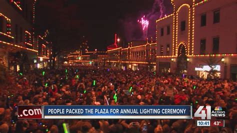 People packed the Plaza for Lighting Ceremony - YouTube