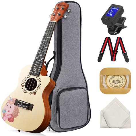 Concert Ukulele Manao 23 Inch Spruce Solid Top Cutaway Ukelele ...