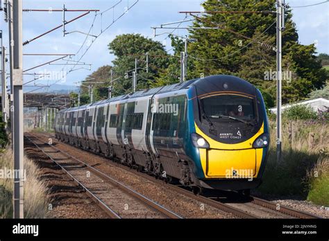 Avanti West Coast class 390 Alstom pendolino train on the west coast mainline Stock Photo - Alamy