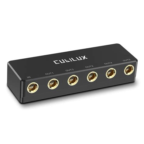 Buy Cubilux Passive 6.35mm Headphones Splitter Box, 1/4” Stereo Multi ...