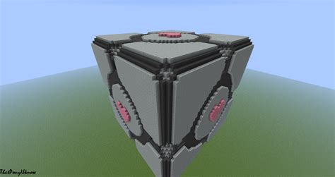 Companion cube 3D in minecraft by ThatPonyUknow on DeviantArt