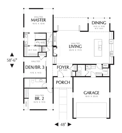 Berkley: Cozy and Quaint Contemporary Plan | 1719 Sq Ft