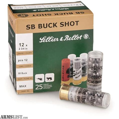 ARMSLIST - For Sale: 100 rounds S&B buckshot 12 gauge