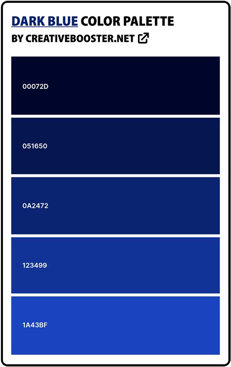 Dark Blue Color Palette | Blue colour palette, Dark blue color code ...